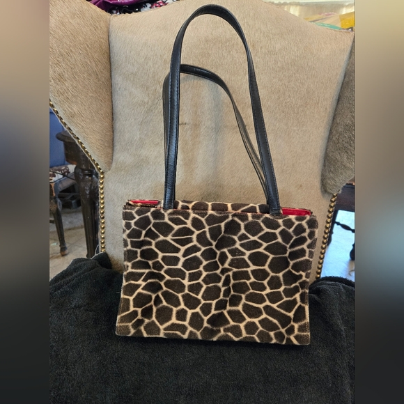 vintage Kate Spade shoulder bag with animal print faux fur - Picture 2 of 6
